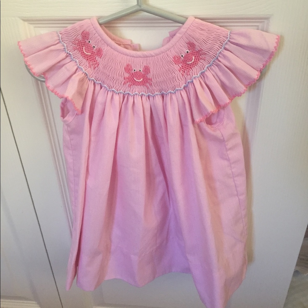 Crab smocked dress